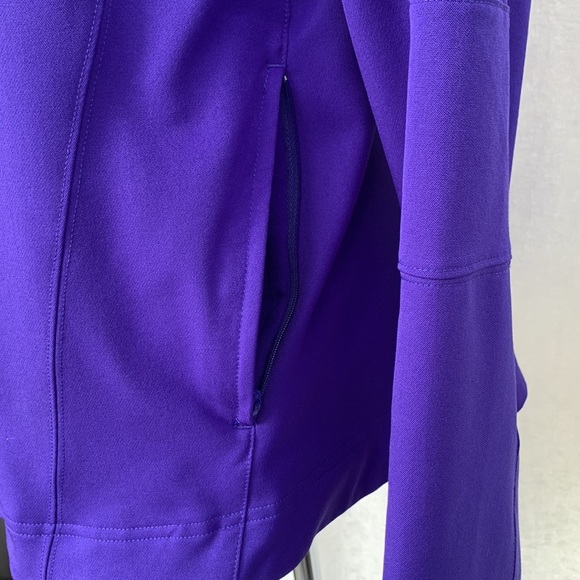 Adidas Climalite Purple Mock Neck Zip Up Training Jacket - Picture 4 of 11